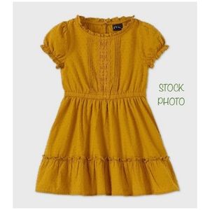 Mustard art class dress
